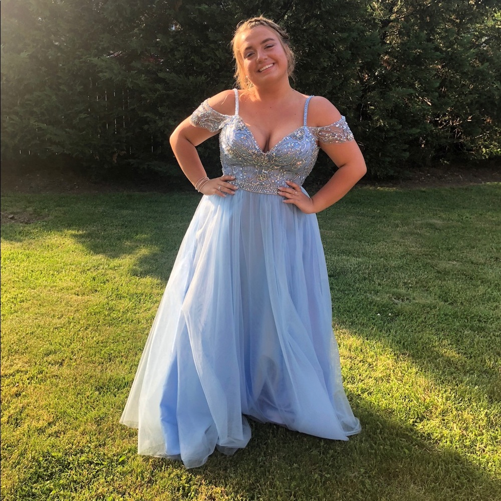 BABY BLUE PROM DRESS, BEST OFFER
